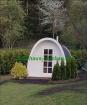 Fasssauna Saunapod Saunafass Gartensauna in massiver 46 mm und 58 mm Wandstär